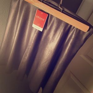 Faux Leather Skater Skirt